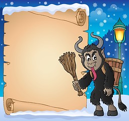 Image showing Parchment with Krampus theme 1