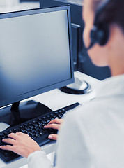 Image showing female helpline operator