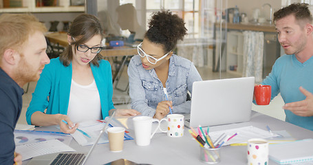 Image showing Women and men working in team