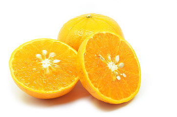 Image showing Mandarin oranges with segments