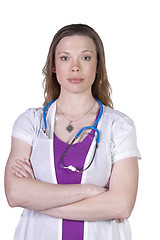Image showing Attractive Female Doctor Looking at the Camera