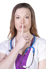 Image showing Attractive Female Doctor Looking at the Camera