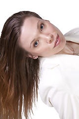 Image showing close up of a beatuiful woman - isolated background