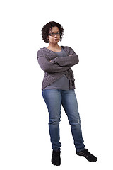 Image showing Cute Hispanic Woman with her arms crossed