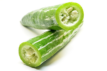 Image showing Sliced Snake gourd