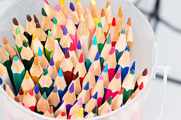 Image showing Colored pencils in a box