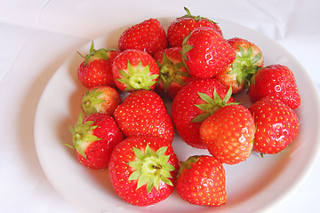 Image showing Fresh whole strawberries