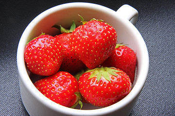 Image showing Fresh whole strawberries