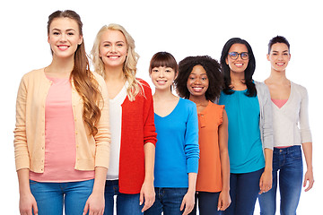 Image showing international group of happy smiling women