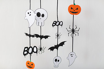 Image showing halloween party paper decorations