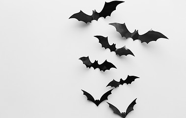 Image showing halloween decoration of bats over white background