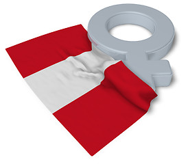 Image showing female symbol and flag of peru - 3d rendering