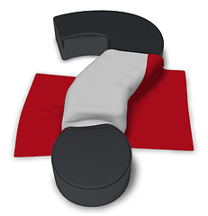 Image showing question mark and flag of peru - 3d illustration