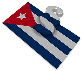 Image showing cuba flag and paragraph symbol - 3d illustration