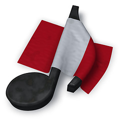 Image showing music note and flag of peru - 3d rendering