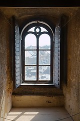Image showing Old window in a tower