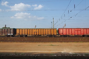 Image showing Freight Train Wagons