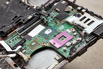 Image showing Smashed Laptop Hardware