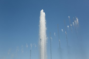 Image showing Fountain water jets