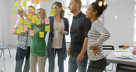 Image showing Young people working together in office
