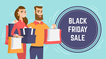 Image showing Black Friday sale modern poster template.