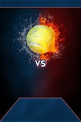 Image showing Tennis sports tournament modern poster template.