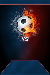 Image showing Soccer sports tournament modern poster template.