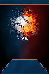 Image showing Baseball sports tournament modern poster template.