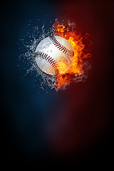 Image showing Baseball sports tournament modern poster template.