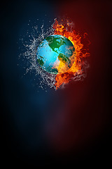 Image showing Planet Earth modern poster template.
