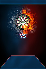 Image showing Darts sports tournament modern poster template.
