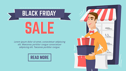 Image showing Black Friday sale modern poster template.