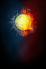 Image showing Tennis sports tournament modern poster template.