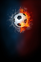 Image showing Soccer sports tournament modern poster template.