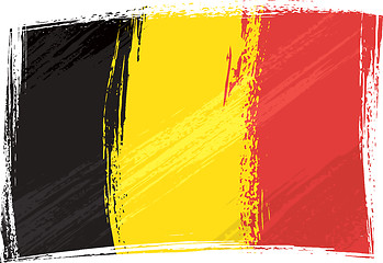 Image showing Grunge Belgium flag