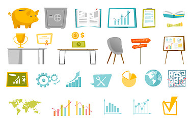 Image showing Business vector cartoon illustrations set.