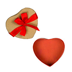 Image showing Opened heart shaped gift box