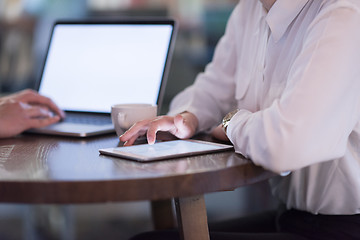 Image showing startup Business team Working With laptop in creative office