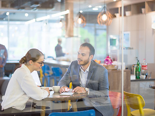 Image showing startup Business team Working With laptop in creative office