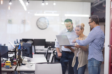 Image showing Business team Working With laptop in creative office