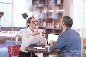 Image showing startup Business team Working With laptop in creative office