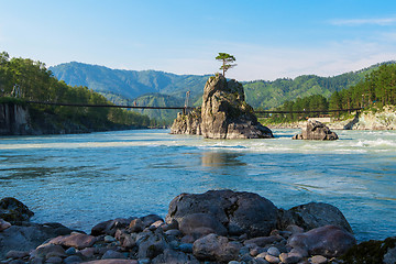 Image showing Fast mountain river Katun