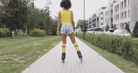 Image showing Girl in rollers at street