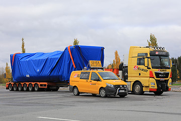 Image showing Wide Load Transport with Pilot Vehicle
