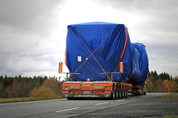 Image showing Wide Load Truck Transport on the Road