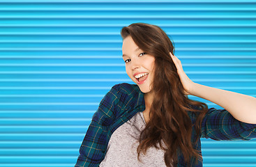 Image showing happy smiling pretty teenage girl