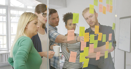 Image showing Coworkers brainstorming on new scheme