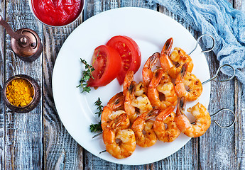 Image showing fried shrimps