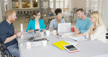 Image showing Group of people collaborating in office