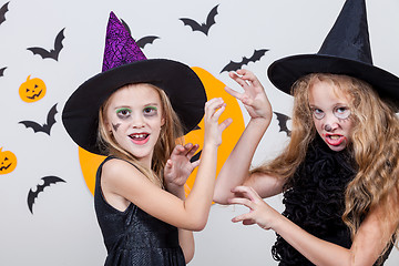 Image showing Happy children on Halloween party